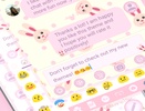 SMS Messages Rabbit Pink Theme screenshot 3