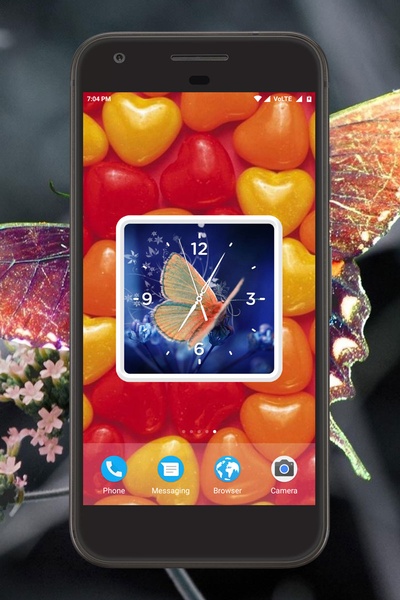 Butterfly Clock Live Wallpaper - Preview 2