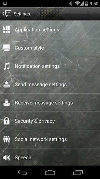 Handcent SMS Skin(Metal power) - Preview 5