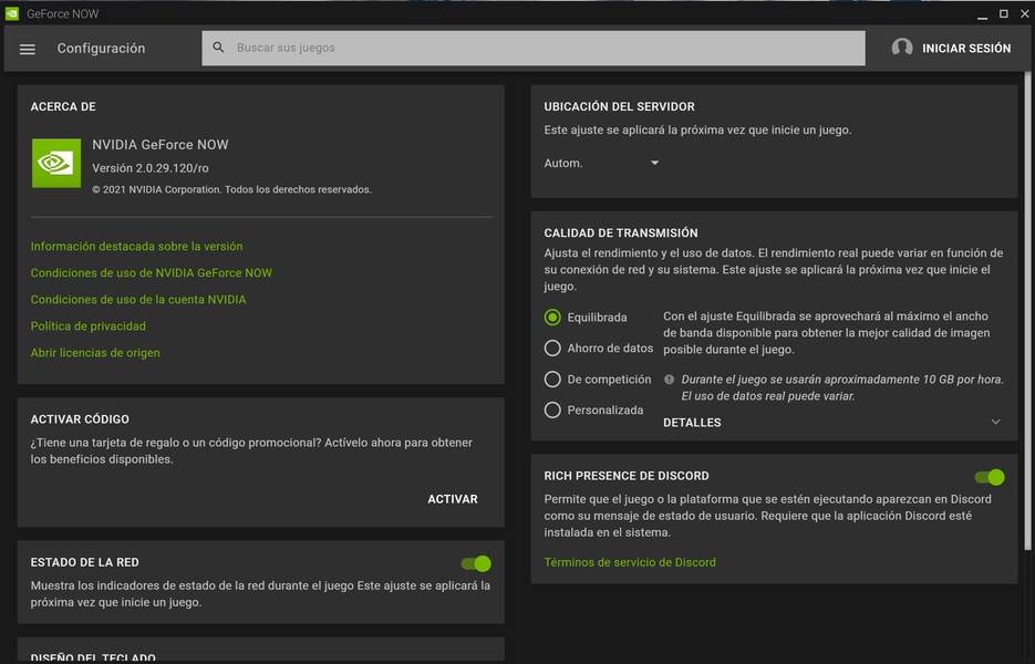 Geforce discount now español