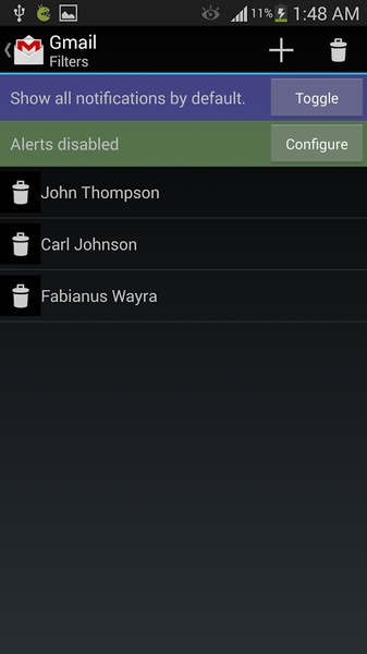 Notifications filter - Preview 2