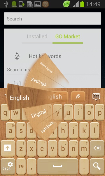 Wood Keyboard Go Theme - Preview 4