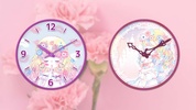 Analog clock Flowery kiss screenshot 3