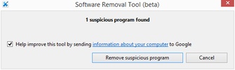 Google Software removal tool screenshot 2