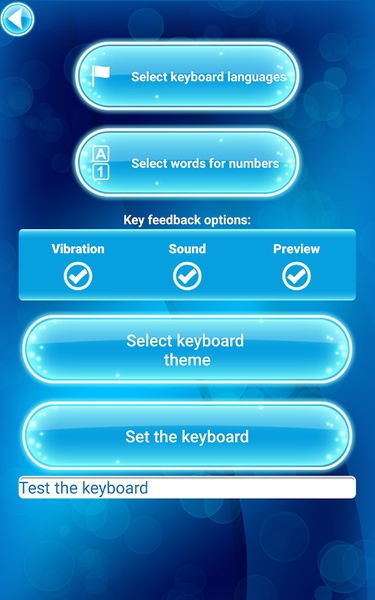 Neon Blue Emoji Keyboard - Preview 2