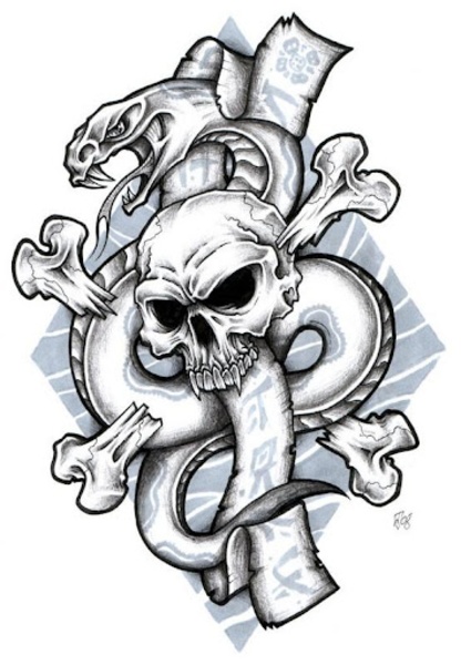 Skulls Tattoo Design HD Wallpaper - Preview 7