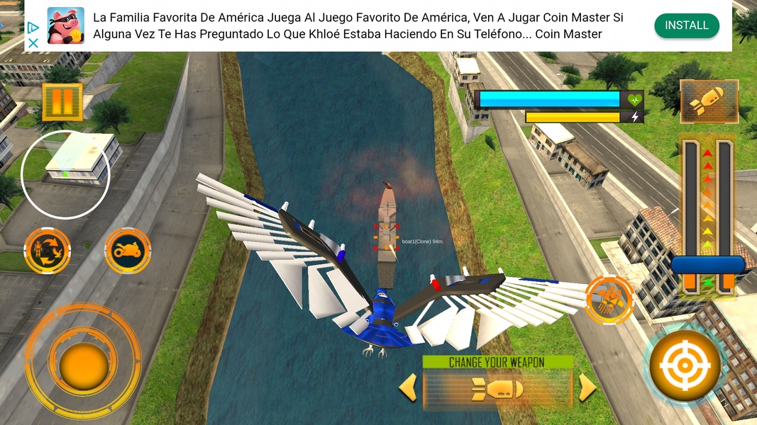 Flying Police Eagle Bike Robot Hero - Preview 10