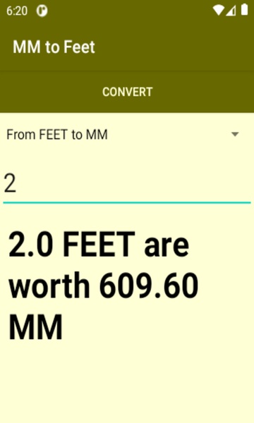 MM to Feet converter - Preview 1