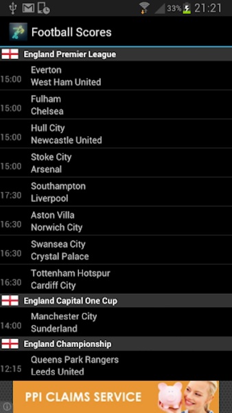 Football Scores - Preview 1