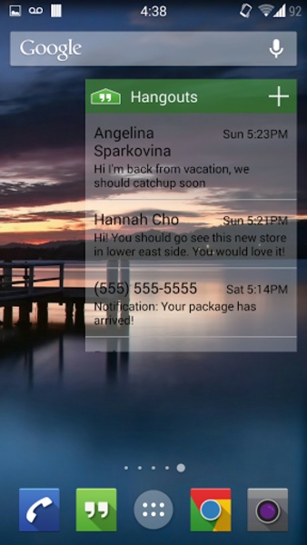 Hangouts Widget - Preview 4