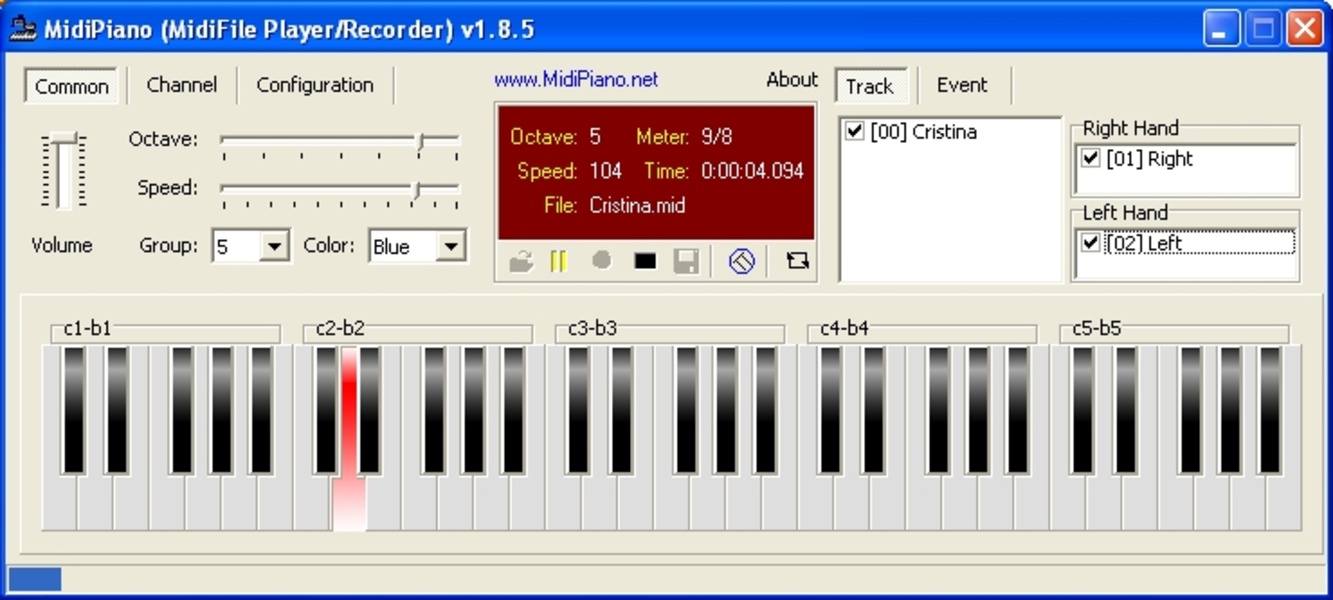 MidiPiano - MIDI File Player/Recorder