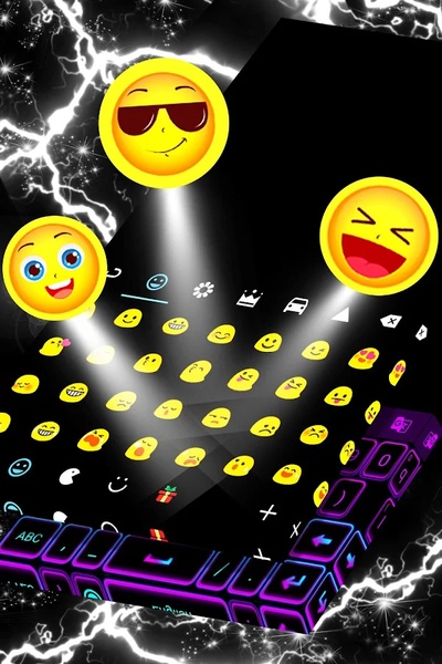 Color Keyboard Neon Purple - Preview 1
