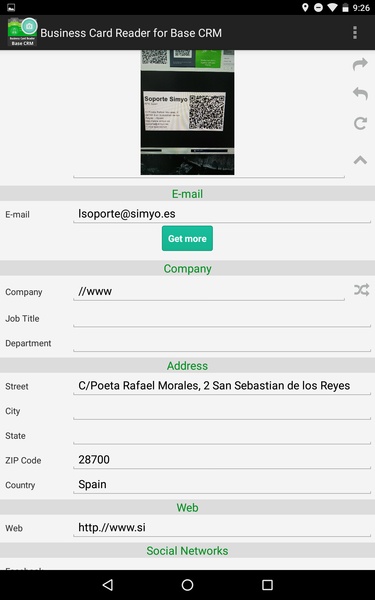 Business Card Reader for Base CRM - Preview 6