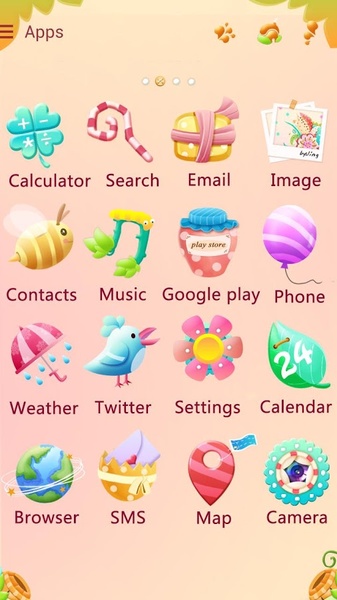 cute garden GOLauncher EX Theme - Preview 4