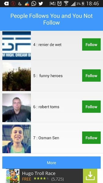 Find Unfollowers App - Preview 3