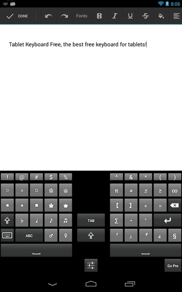 Tablet Keyboard Free - Preview 1