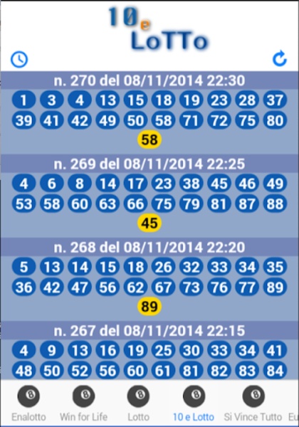 Estrazioni lotto - Preview 10