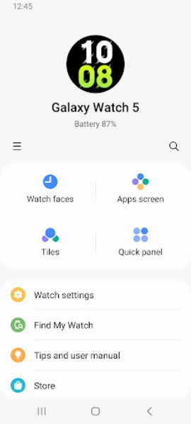 Galaxy best sale watch apk