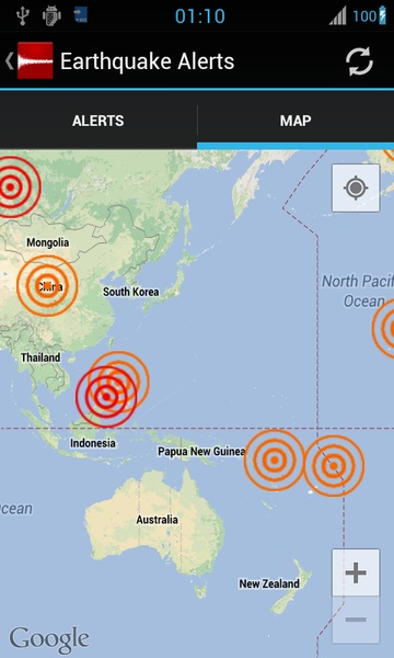 Earthquake Alerts - Preview 3