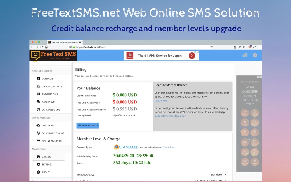 FreeTextSMS.net Web SMS Solution - Preview 5