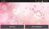 Pink Hearts Live Wallpaper screenshot 1