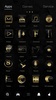 Black Gold GOLauncher EX Theme screenshot 4