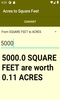 Acres to Square Feet converter screenshot 2