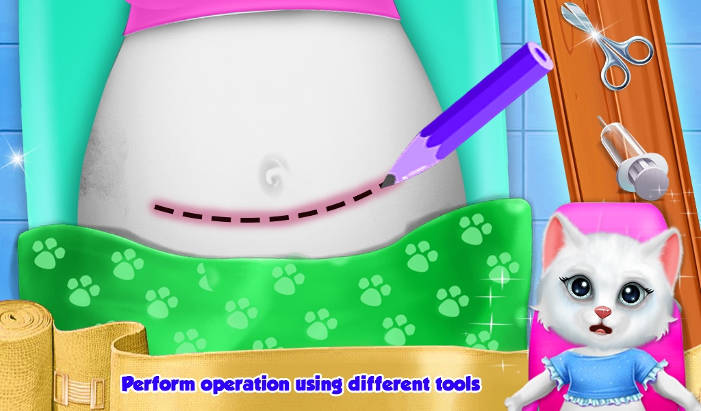 Kitten New Born Doctor Clinic Checkup Game - Preview 3