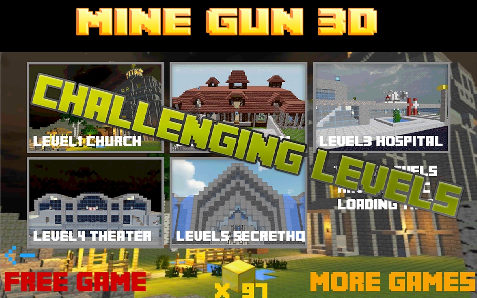 Mine Gun 3d - Cube FPS - Preview 5