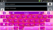 GO Keyboard Purple Heart Theme screenshot 5