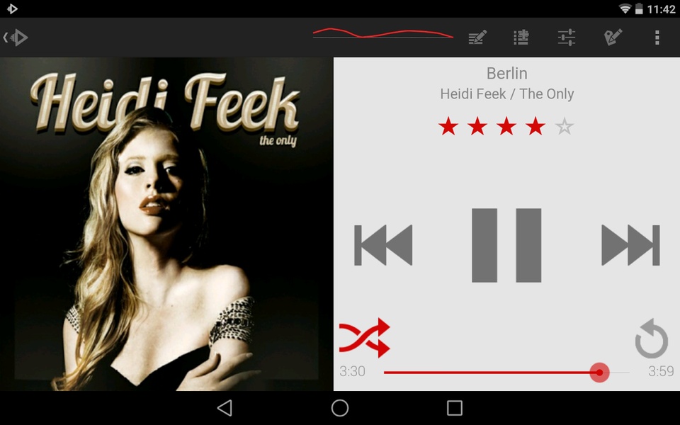 Rocket Player Light Red Theme - Preview 1