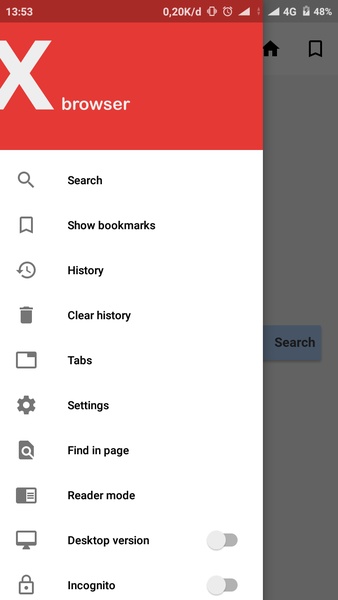 X Web Browser - Preview 5
