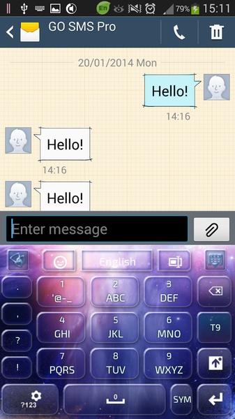 GO Keyboard Galaxy Theme - Preview 6