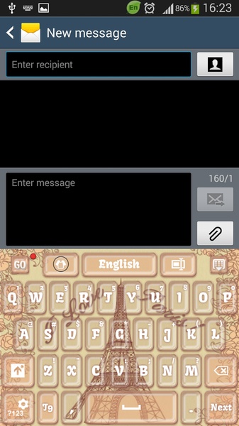 GO Keyboard Paris Theme - Preview 13