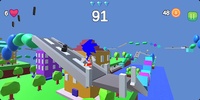 Blue Hedgehog Dash Run 3D v2 screenshot 1
