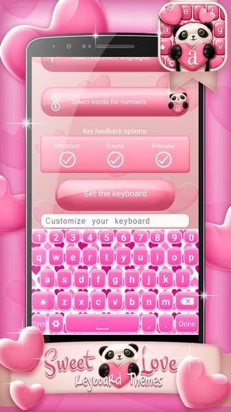 Sweet Love Keyboard Themes - Preview 6