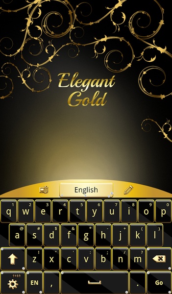 Elegant Gold Keyboard - Preview 4