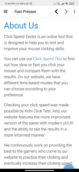 Click Speed Tester - Preview 4