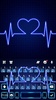 Neon Blue Heartbeat Keyboard T screenshot 1