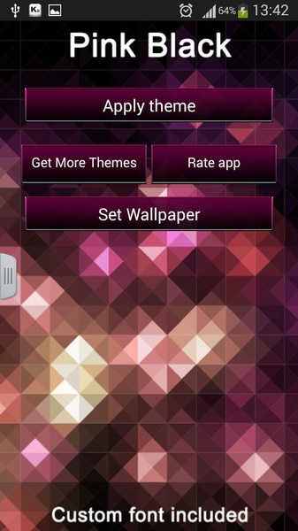 GO Keyboard Pink Black Theme - Preview 1
