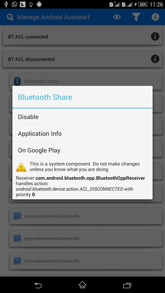 Manage Android Autostart - Preview 1