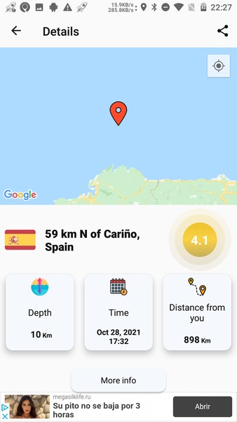 Earthquake App - Tracker, Map - Preview 2