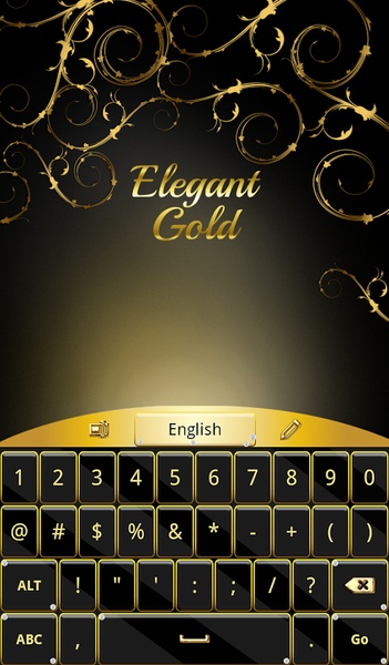 Elegant Gold Keyboard - Preview 3