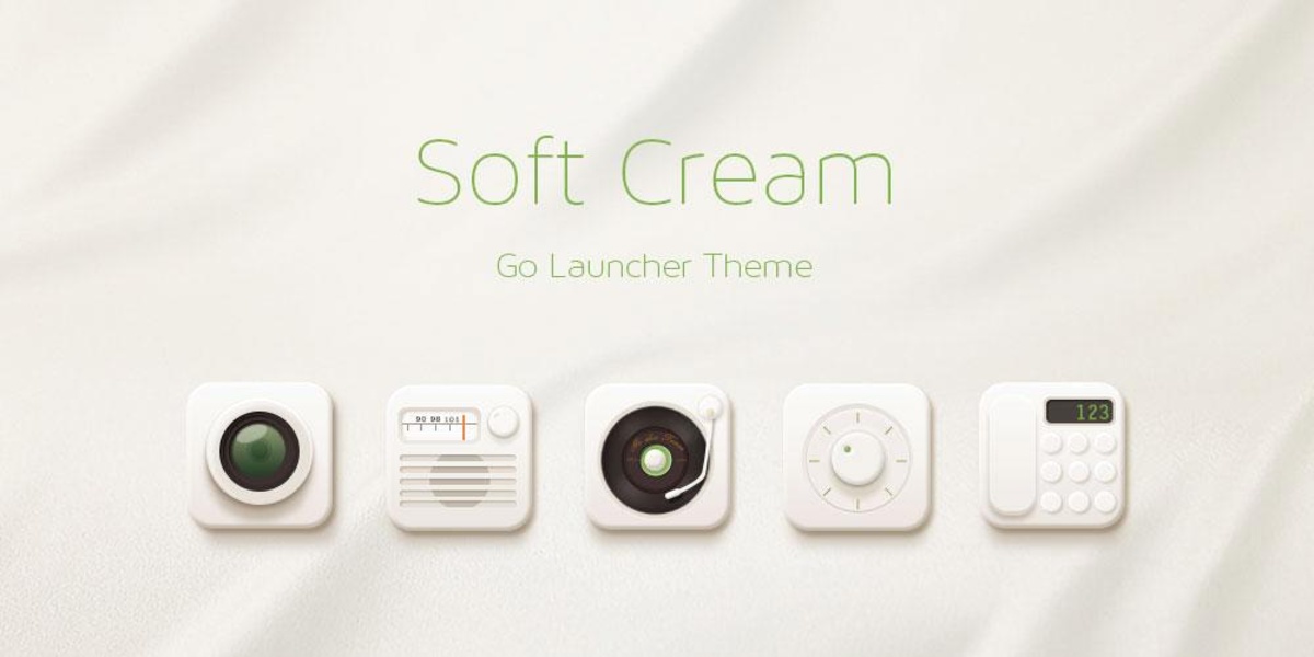 soft cream GOLauncher EX Theme - Preview 1