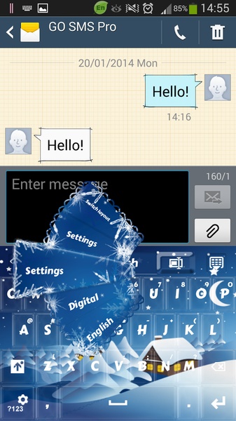 GO Keyboard Winter Theme - Preview 11
