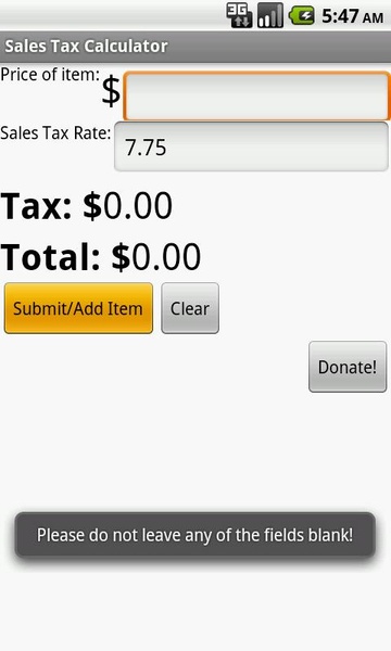 Sales Tax Calculator - Preview 2