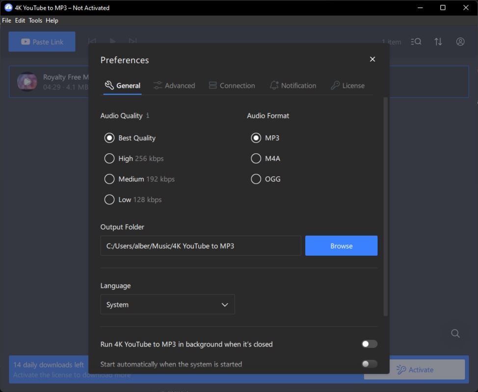 4K YouTube to MP3 Full Crack Español 4