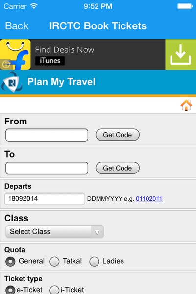 IRCTC Book Tickets - Preview 1
