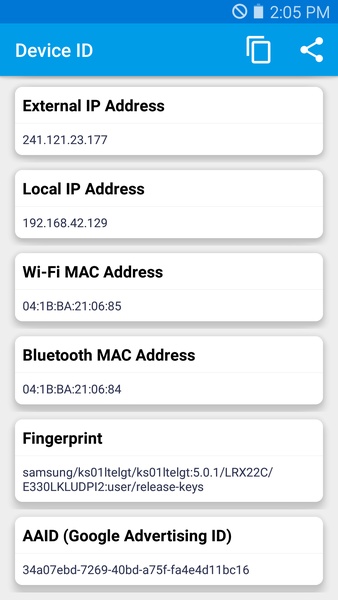 Device ID - Check IDs of your Android device - Preview 1