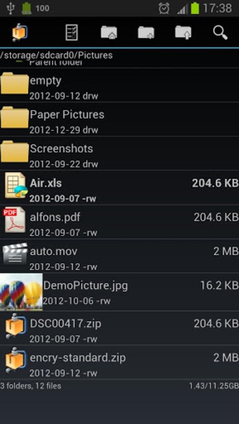 AndroZip File Manager - Preview 4